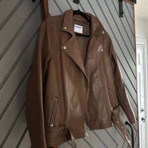 Old Navy Women's Tan Leather Jacket